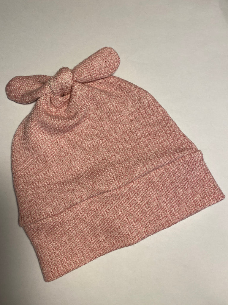 Bonnet rose en sweat en maille